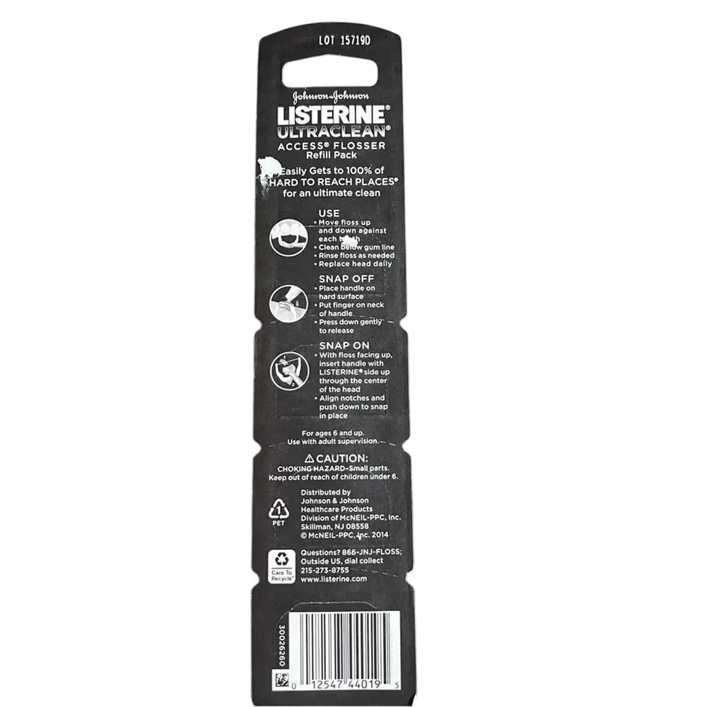 NIB Listerine Ultraclean Access Flosser Refill Pack 28 pack